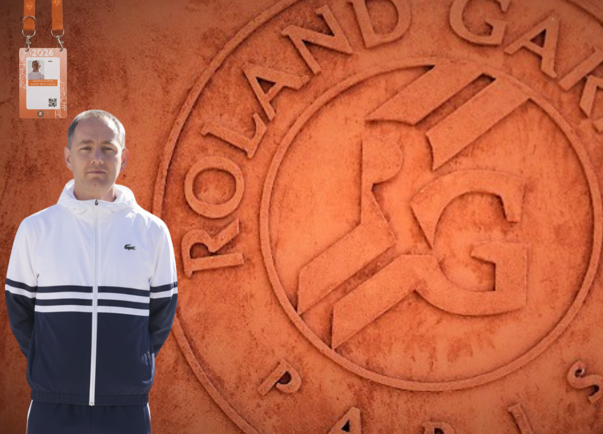 Geoffroy Dupuis, high-performance tennis coach, at Roland-Garros