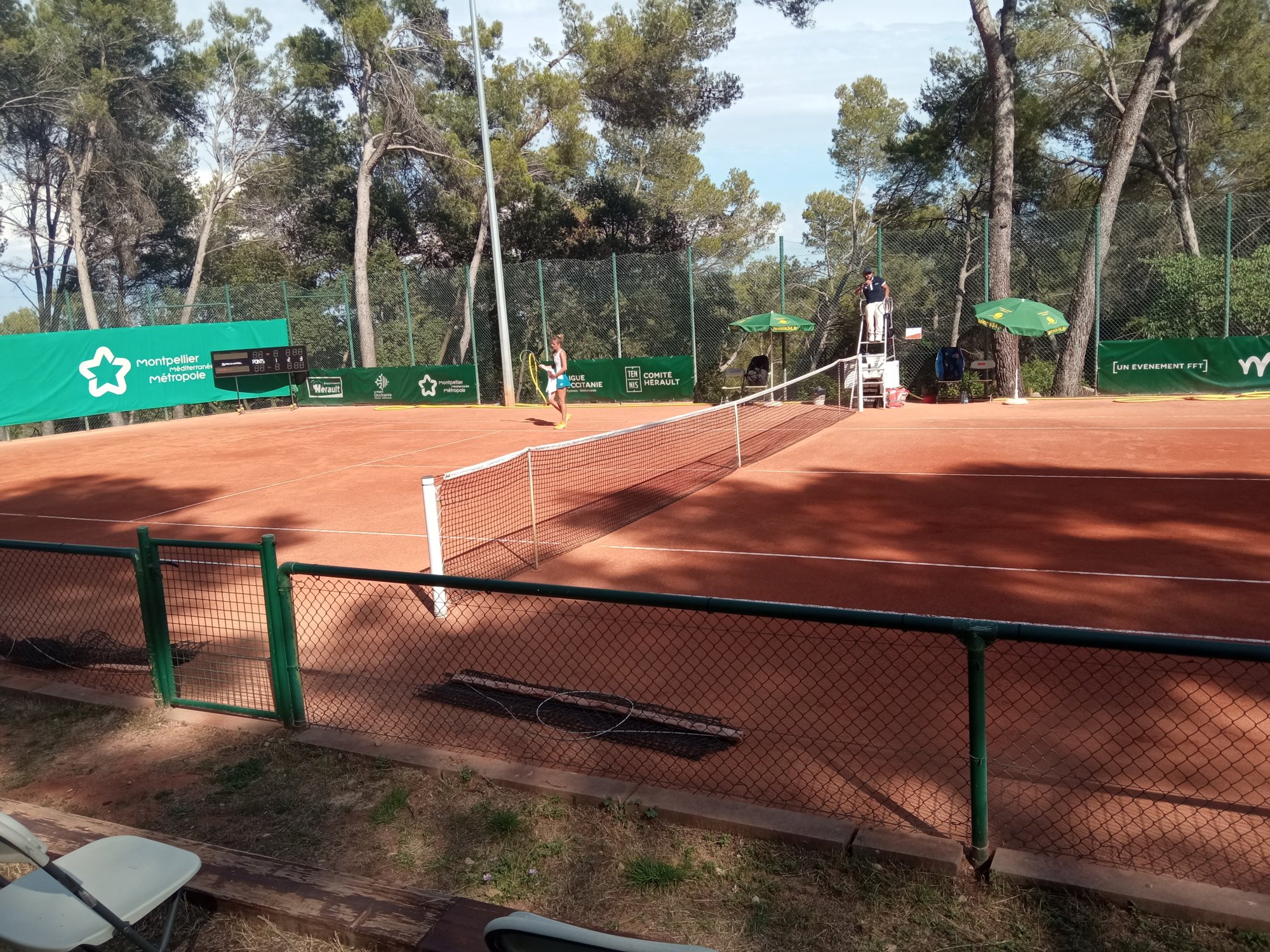 Women's tennis tournament on clay in Montpellier, South of France